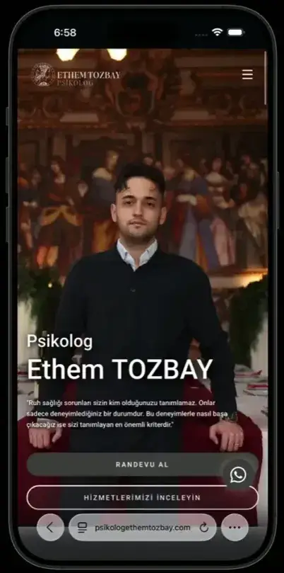 Psychologist Ethem Tozbay Personal Web Design