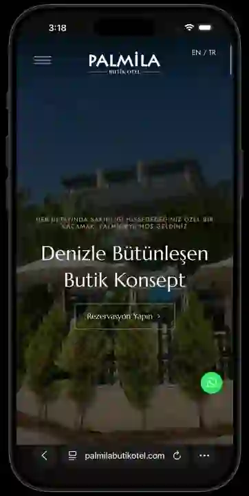 Palmila Boutique Hotel Corporate Web Design