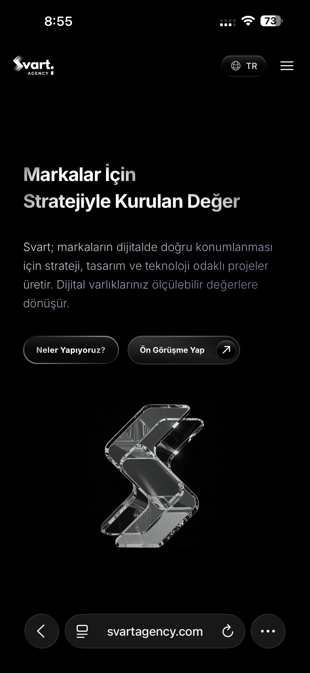 Mobil görünüm - Svart Agency